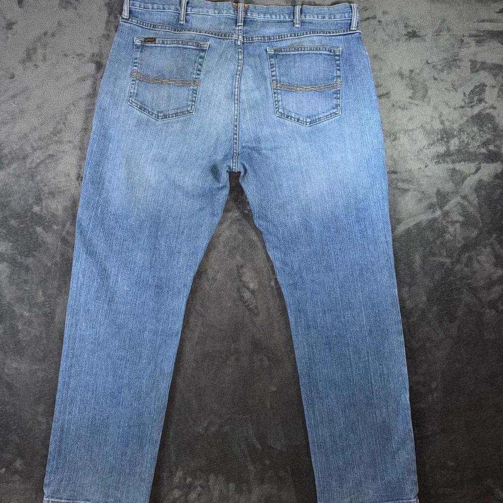 Mens 40/32 Ariat M2 Relaxed Boot Cut Jeans Blue Denim Excellent Stretch Work